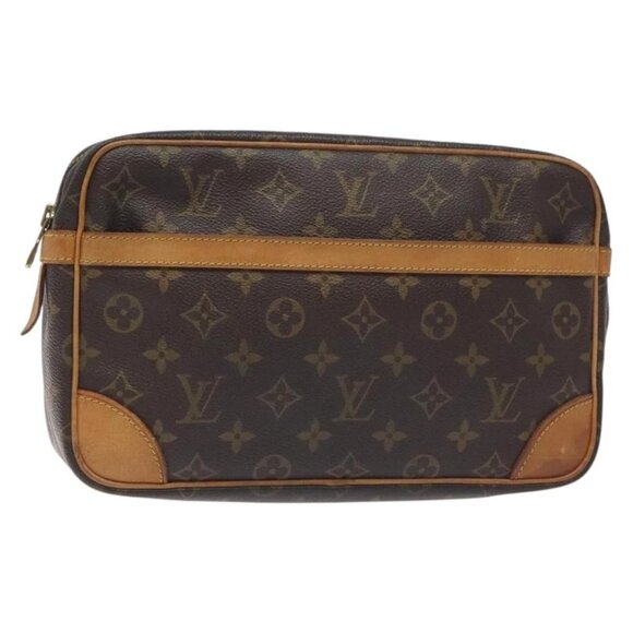 LOUIS VUITTON Monogram Compiegne 28 Clutch Bag M51845 LV Auth BA3891 - Picture 1 of 16